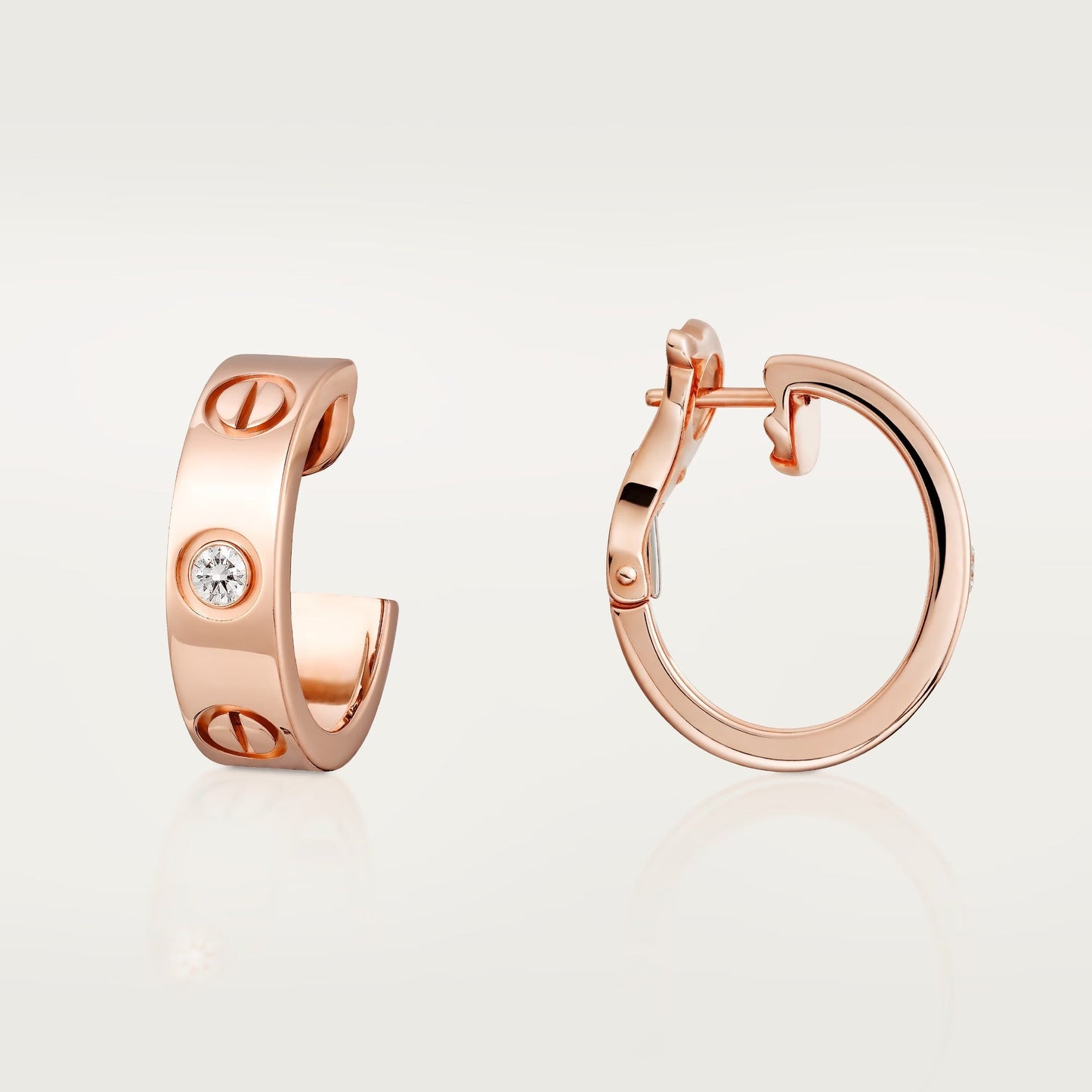 [ELAN LUXE]LOVE EARRINGS 5.7MM 2 DIAMONDS