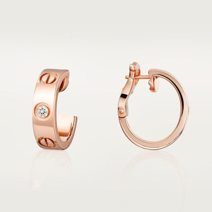 [ELAN LUXE]LOVE EARRINGS 5.7MM 2 DIAMONDS
