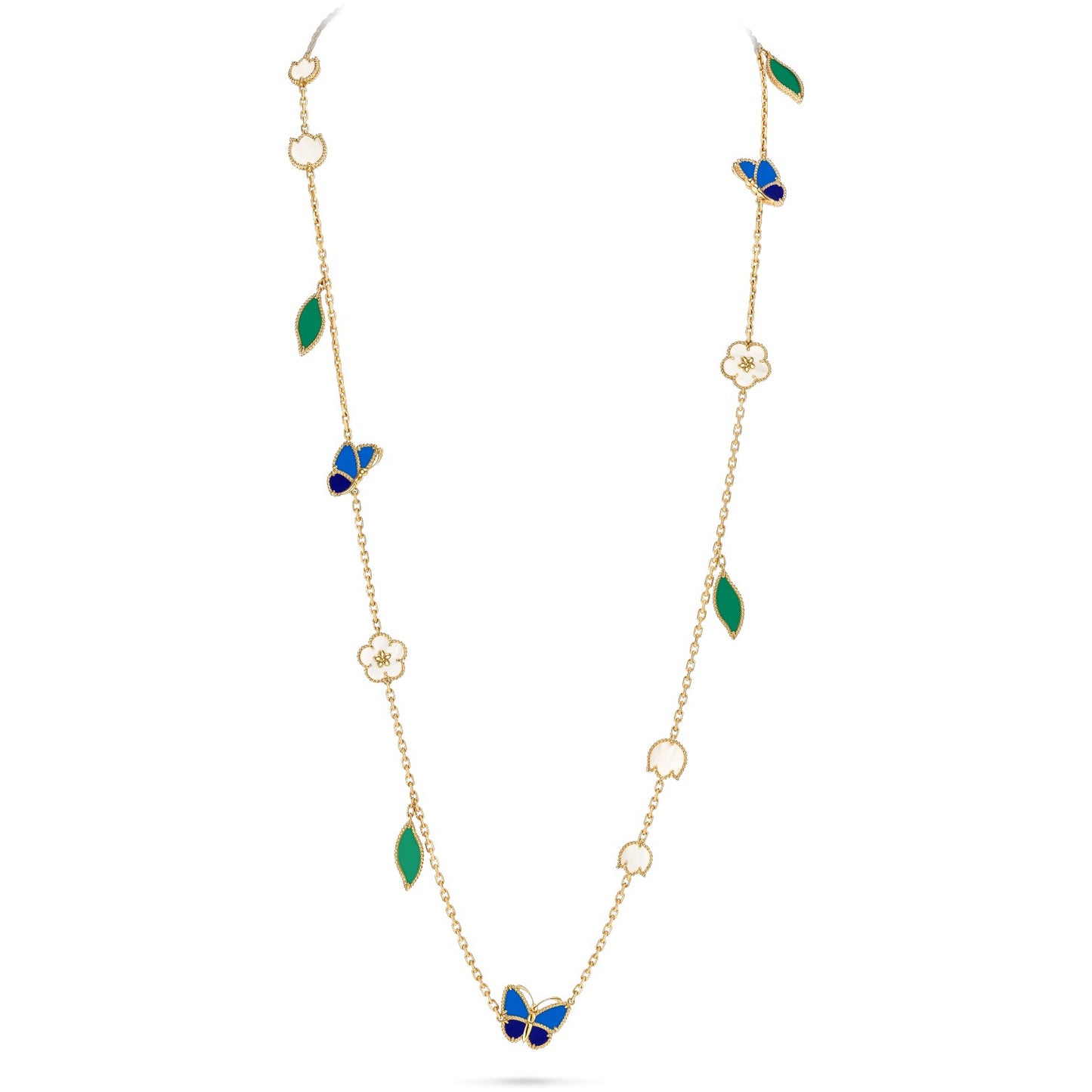 [ELAN LUXE]LUCKY SPRING BUTTERFLY 15 FLOWER NECKLACE