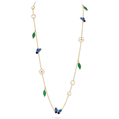 [ELAN LUXE]LUCKY SPRING BUTTERFLY 15 FLOWER NECKLACE