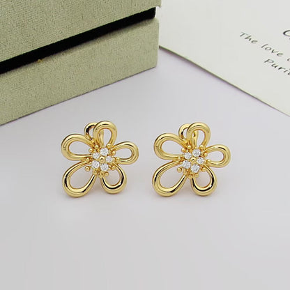 [ELAN LUXE] FLOWERLACE EARRING 5 DIAMONDS