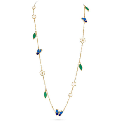 [ELAN LUXE]LUCKY SPRING BUTTERFLY 15 FLOWER NECKLACE