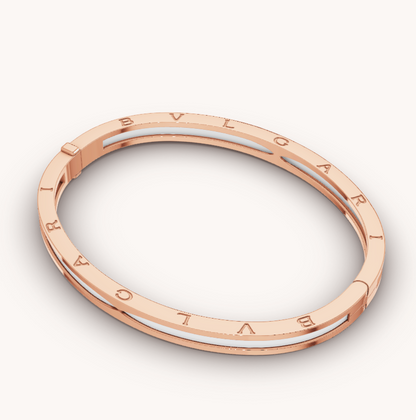 [ELAN LUXE]ZERO 1 PINK GOLD WITH WHITE CERAMIC BRACELET