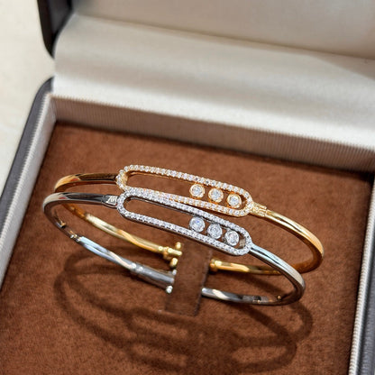[ELAN LUXE]Move Pav Diamond Bangle Bracelet M