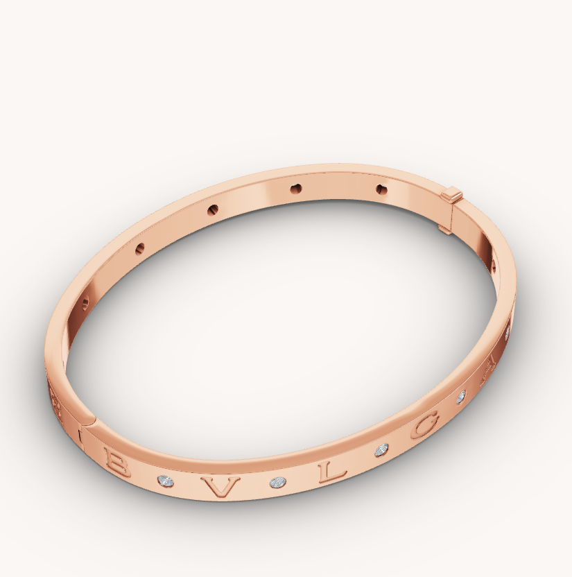 [ELAN LUXE]ZERO 1 PINK GOLD 12 DIAMONDS BRACELET
