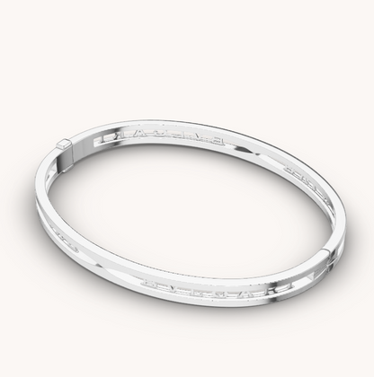 [ELAN LUXE]ZERO 1 SPIRAL LOGO SILVER BRACELET