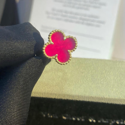 [ELAN LUXE]NEW CLOVER PINK ENAMEL RINGS