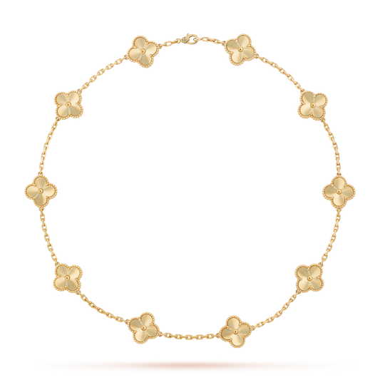 [ELAN LUXE]CLOVER 10 MOTIFS LASER NECKLACE