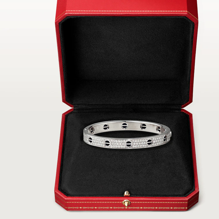 [ELAN LUXE]LOVE BRACELET 6.1MM DIAMOND-PAVED CERAMIC