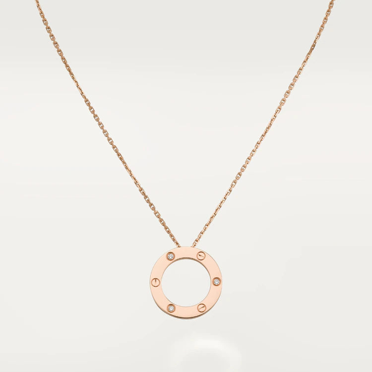 [ELAN LUXE]LOVE NECKLACE 16MM 3 DIAMONDS