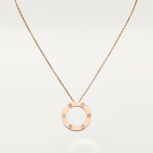 [ELAN LUXE]LOVE NECKLACE 16MM 3 DIAMONDS