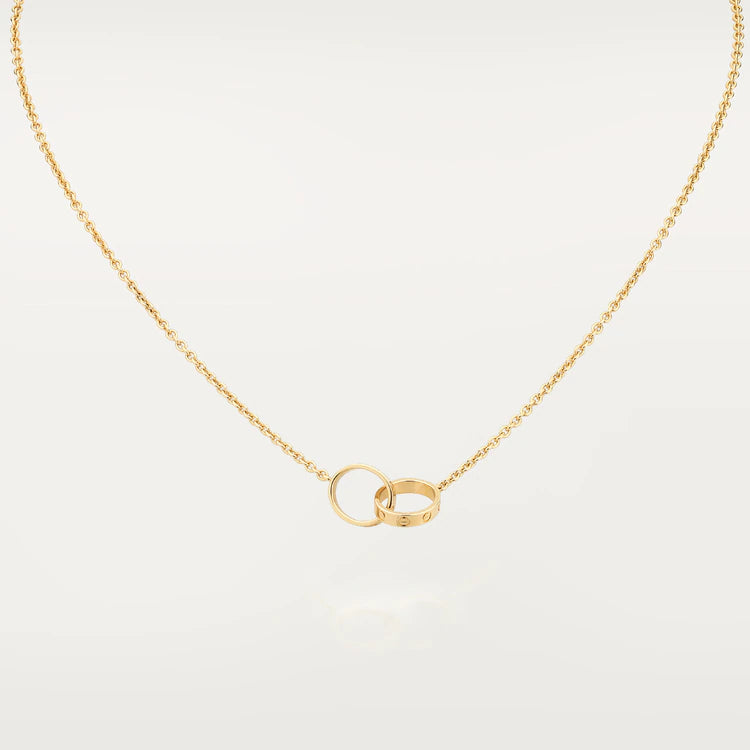 [ELAN LUXE]LOVE NECKLACE DOUBLE RING GOLD
