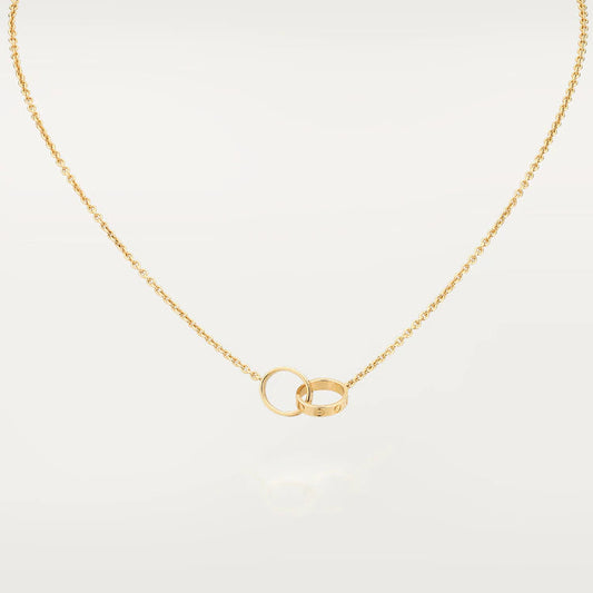 [ELAN LUXE]LOVE NECKLACE DOUBLE RING GOLD