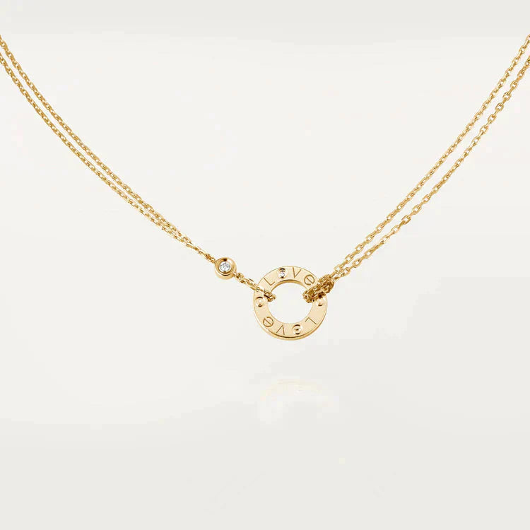 [ELAN LUXE]LOVE NECKLACE 16MM 2 DIAMONDS