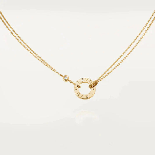 [ELAN LUXE]LOVE NECKLACE 16MM 2 DIAMONDS