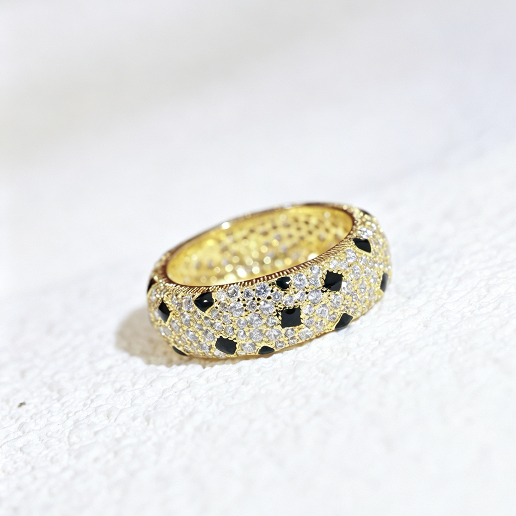 [ELAN LUXE]PANTHERE SPOTTED FULL DIAMOND RING