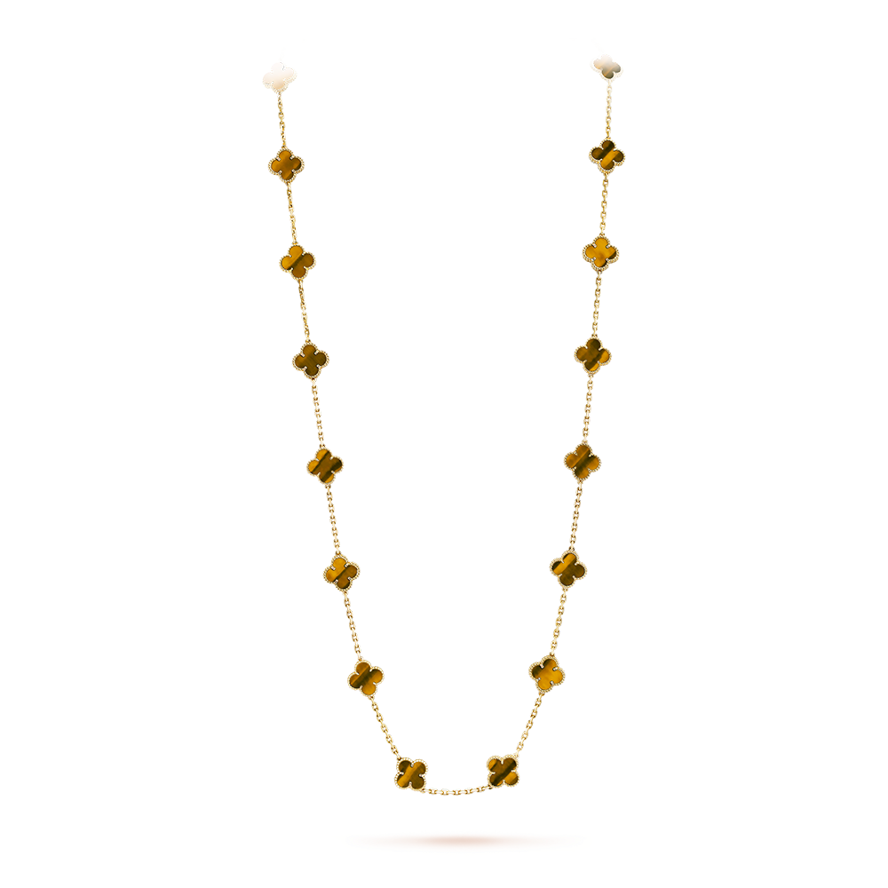 [ELAN LUXE]CLOVER 20 MOTIFS TIGER EYE ROSE GOLD
