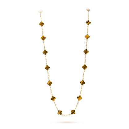[ELAN LUXE]CLOVER 20 MOTIFS TIGER EYE ROSE GOLD