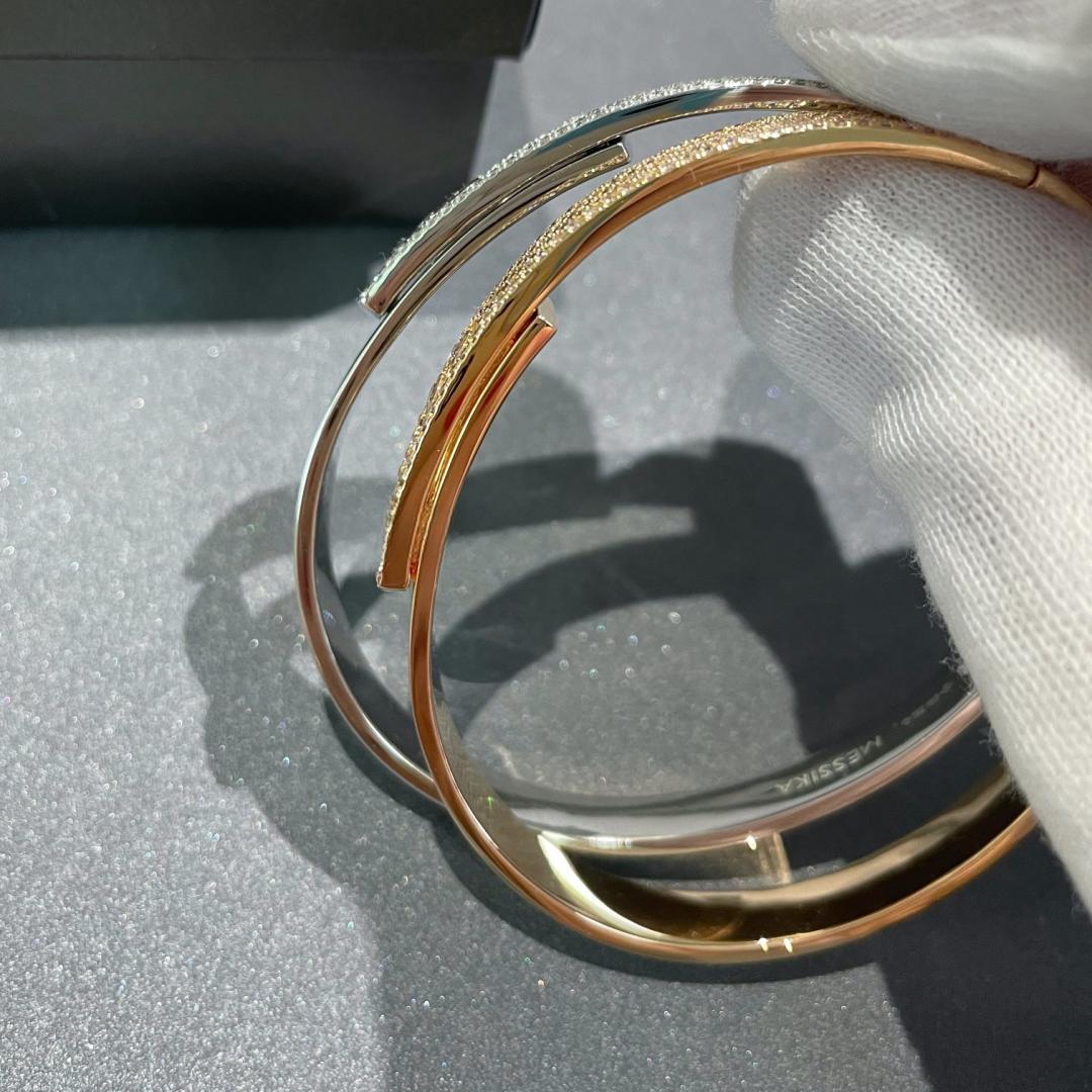[ELAN LUXE]Move Noa Rose Gold Pav Diamond Bangle Bracelet