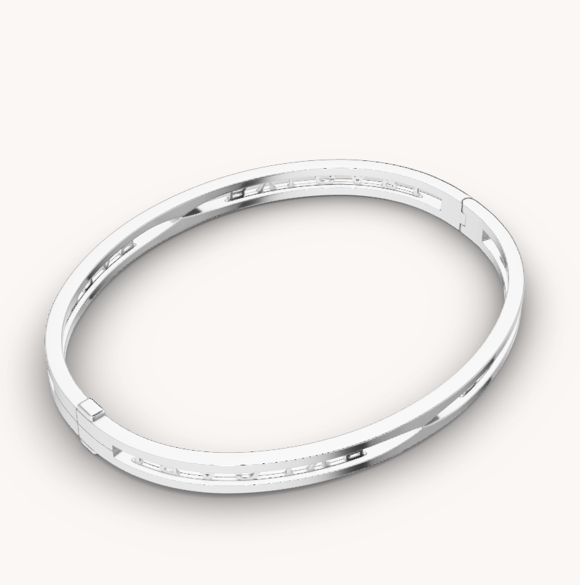 [ELAN LUXE]ZERO 1 SPIRAL LOGO SILVER BRACELET