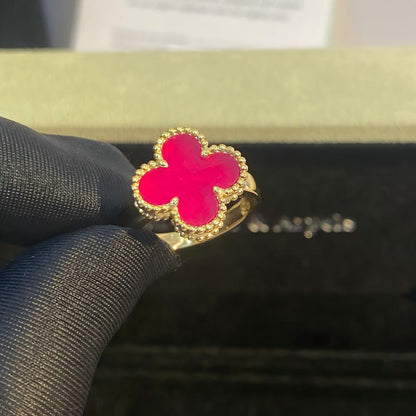 [ELAN LUXE]NEW CLOVER PINK ENAMEL RINGS