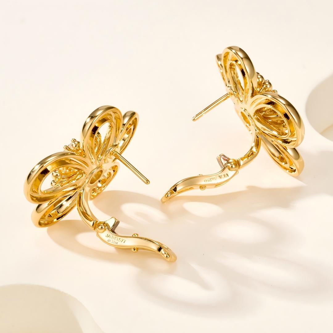 [ELAN LUXE] FLOWERLACE EARRING 5 DIAMONDS