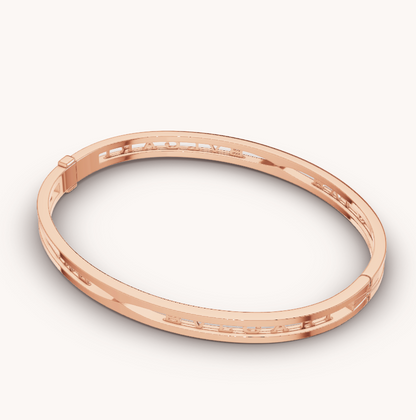 [ELAN LUXE]ZERO 1 SPIRAL LOGO PINK GOLD BRACELET