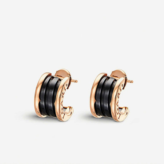 [ELAN LUXE]ZERO 1 PINK GOLD CERAMIC EARRINGS