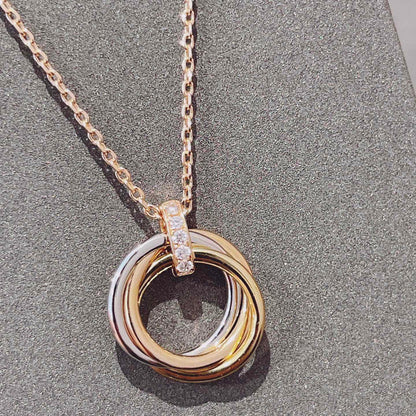 [ELAN LUXE]TRINITY NECKLACE GOLD  DIAMONDS