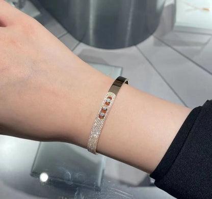 [ELAN LUXE]Move Noa Rose Gold Pav Diamond Bangle Bracelet