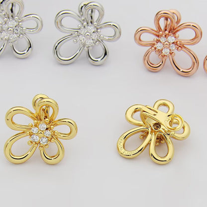 [ELAN LUXE] FLOWERLACE EARRING 5 DIAMONDS