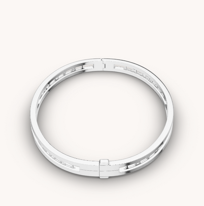 [ELAN LUXE]ZERO 1 SPIRAL LOGO SILVER BRACELET