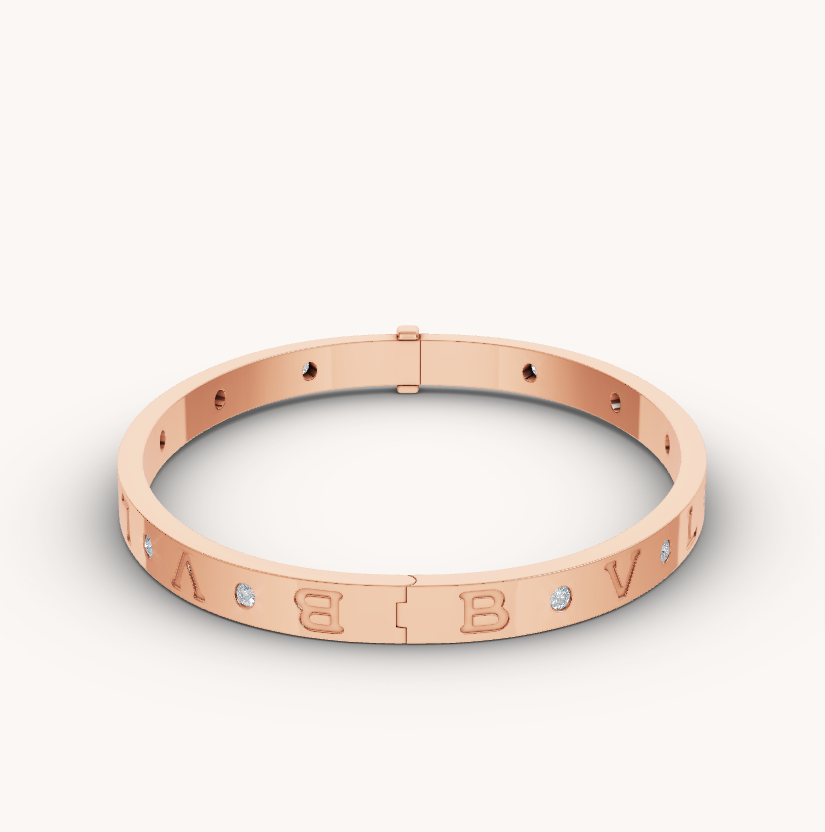 [ELAN LUXE]ZERO 1 PINK GOLD 12 DIAMONDS BRACELET