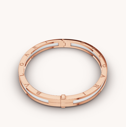 [ELAN LUXE]ZERO 1 PINK GOLD WITH WHITE CERAMIC BRACELET