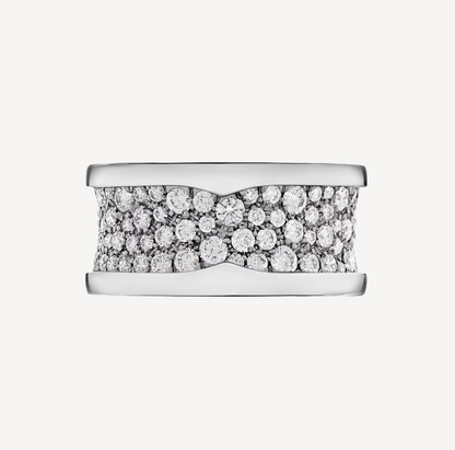[ELAN LUXE]ZERO 1 WITH PAVED DIAMONDS ON THE SPIRAL RING