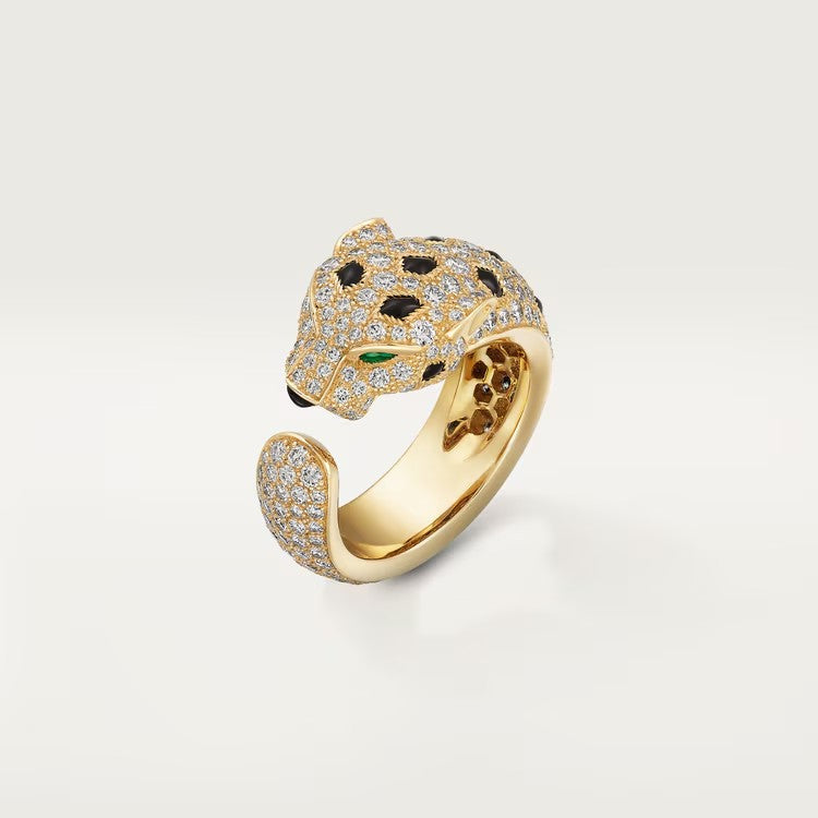 [ELAN LUXE]PANTHERE SPOTTED FULL DIAMOND MEDIUM RING
