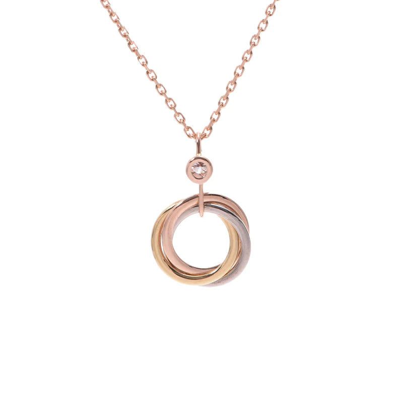 [ELAN LUXE]TRINITY SILVER GOLD PINK GOLD NECKLACE
