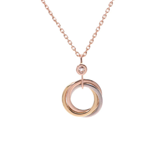 [ELAN LUXE]TRINITY SILVER GOLD PINK GOLD NECKLACE
