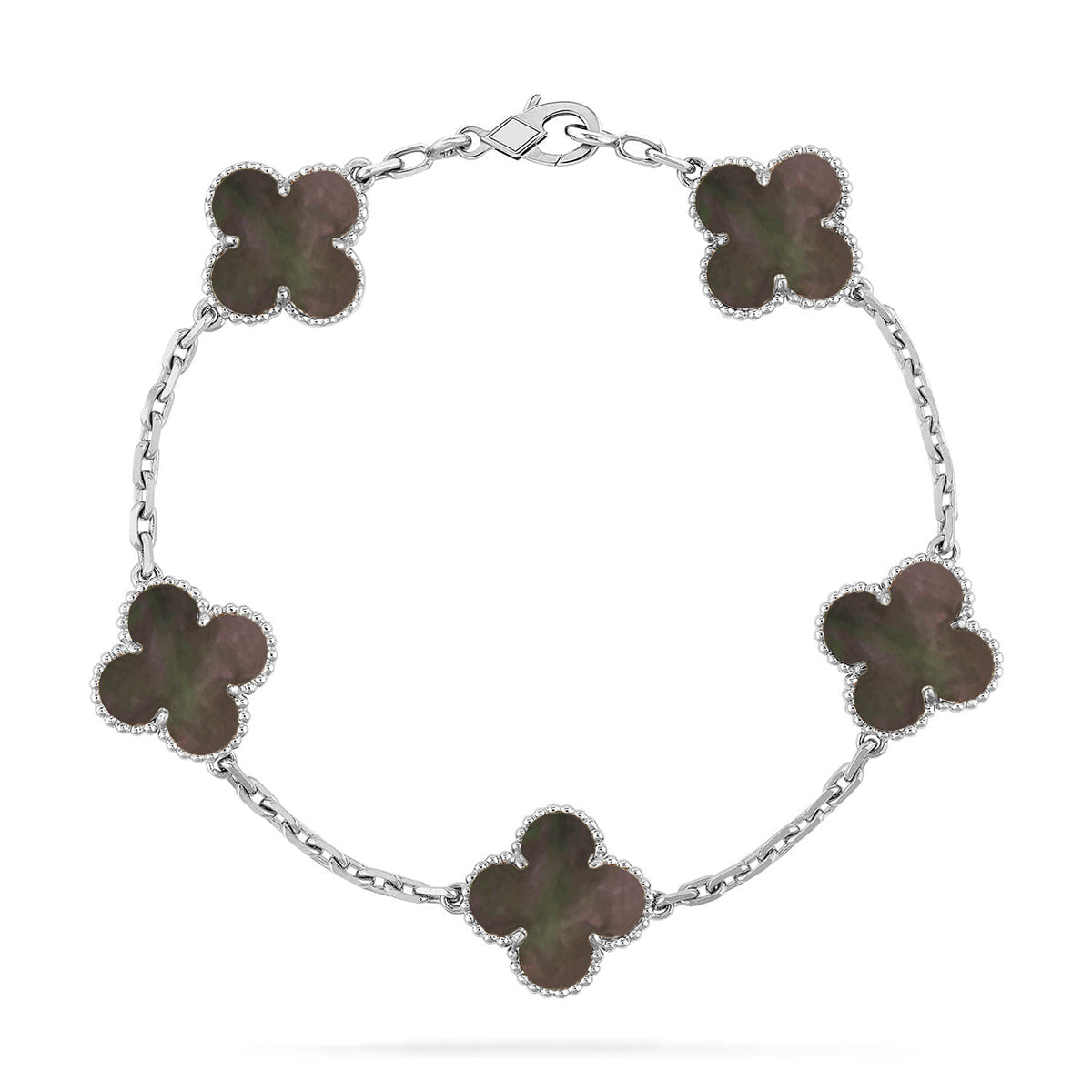 [ELAN LUXE] CLOVER 5 MOTIF GRAY MOP BRACELET COLLECTION