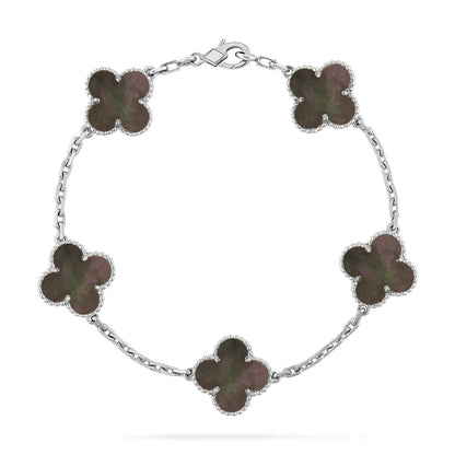 [ELAN LUXE] CLOVER 5 MOTIF GRAY MOP BRACELET COLLECTION