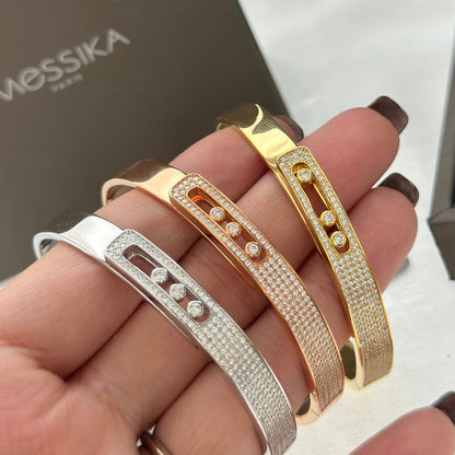 [ELAN LUXE]Move Noa Rose Gold Pav Diamond Bangle Bracelet