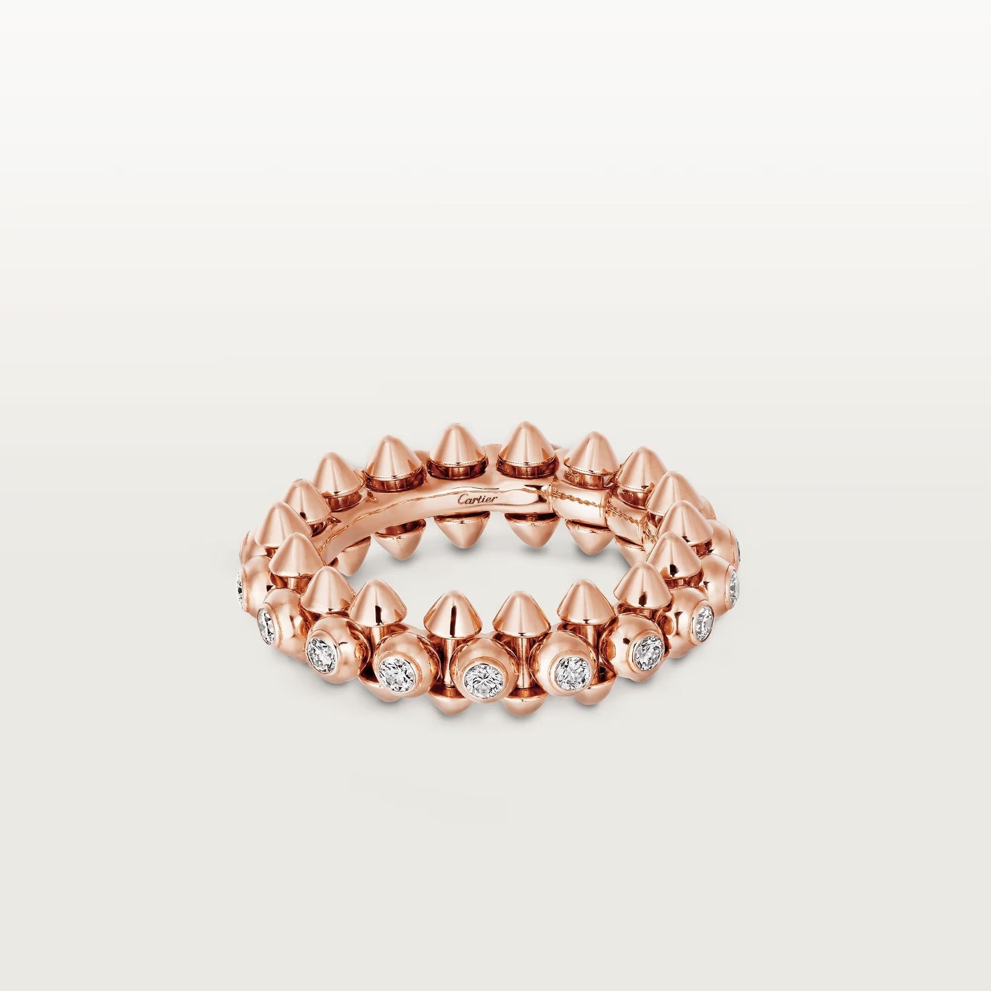 [ELAN LUXE]CLASH 6.8MM DIAMOND MEDIUM RING