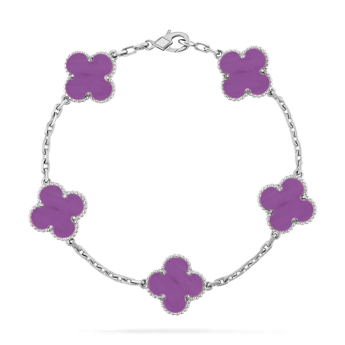 [ELAN LUXE] CLOVER 5 MOTIF VIOLET BRACELET COLLECTION