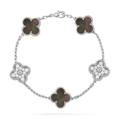 [ELAN LUXE] CLOVER 5 MOTIF GRAY MOP BRACELET COLLECTION