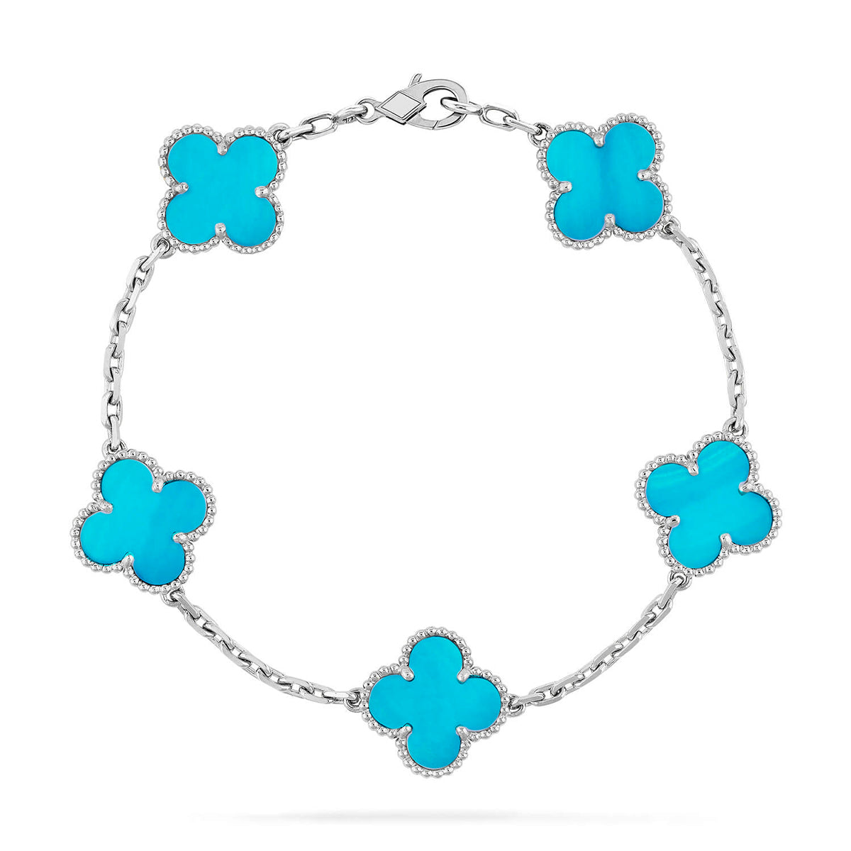 [ELAN LUXE] CLOVER 5 MOTIF TURQUOISE BRACELET COLLECTION