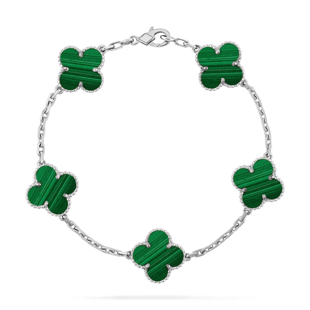 [ELAN LUXE] CLOVER 5 MOTIF MALACHITE BRACELET COLLECTION