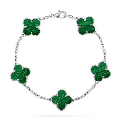 [ELAN LUXE] CLOVER 5 MOTIF MALACHITE BRACELET COLLECTION