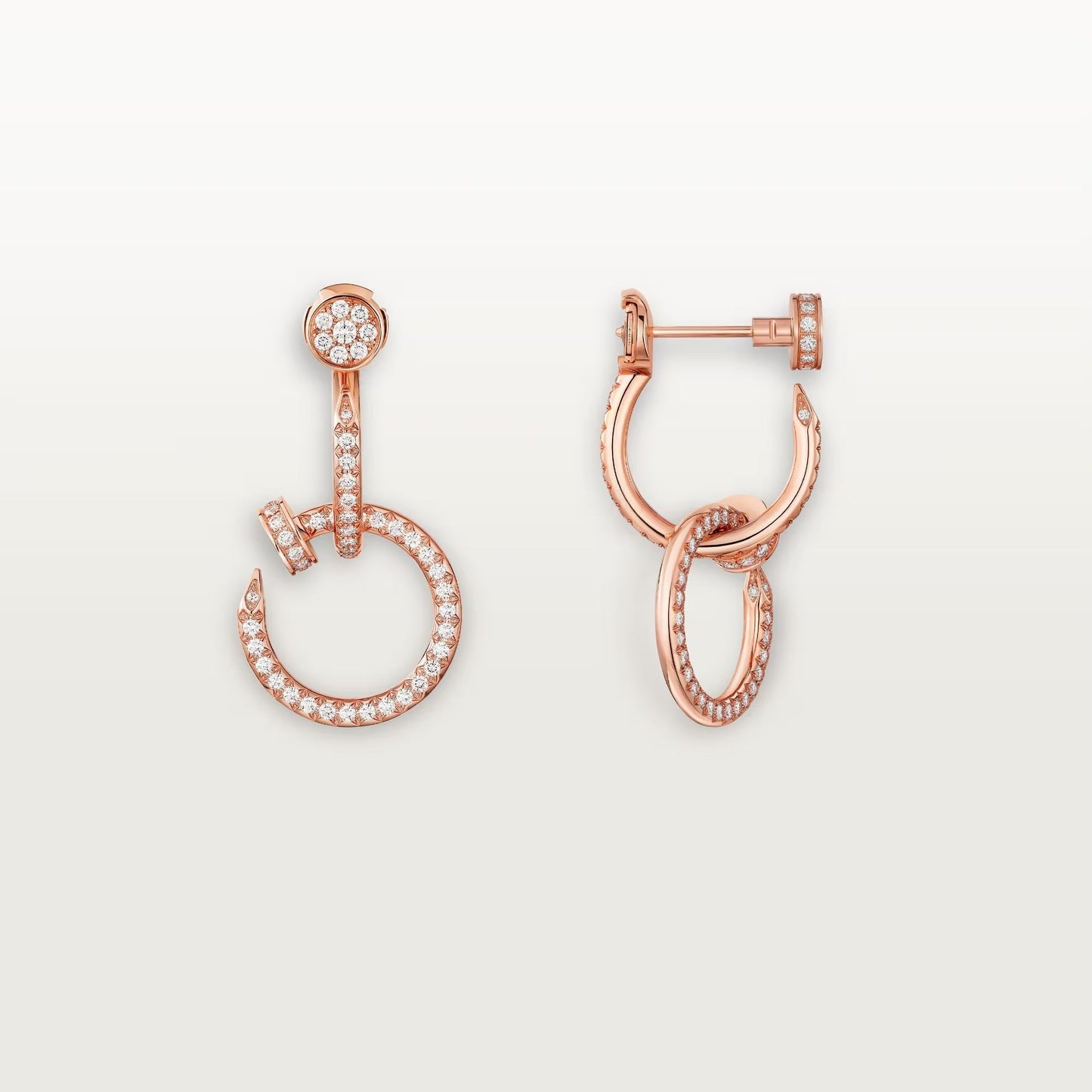 [ELAN LUXE]JUSTE FULL DIAMOND DOUBLE EARRINGS