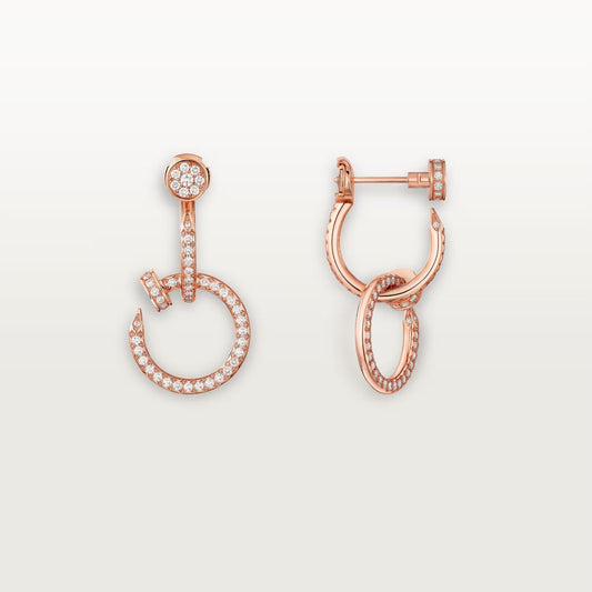 [ELAN LUXE]JUSTE FULL DIAMOND DOUBLE EARRINGS