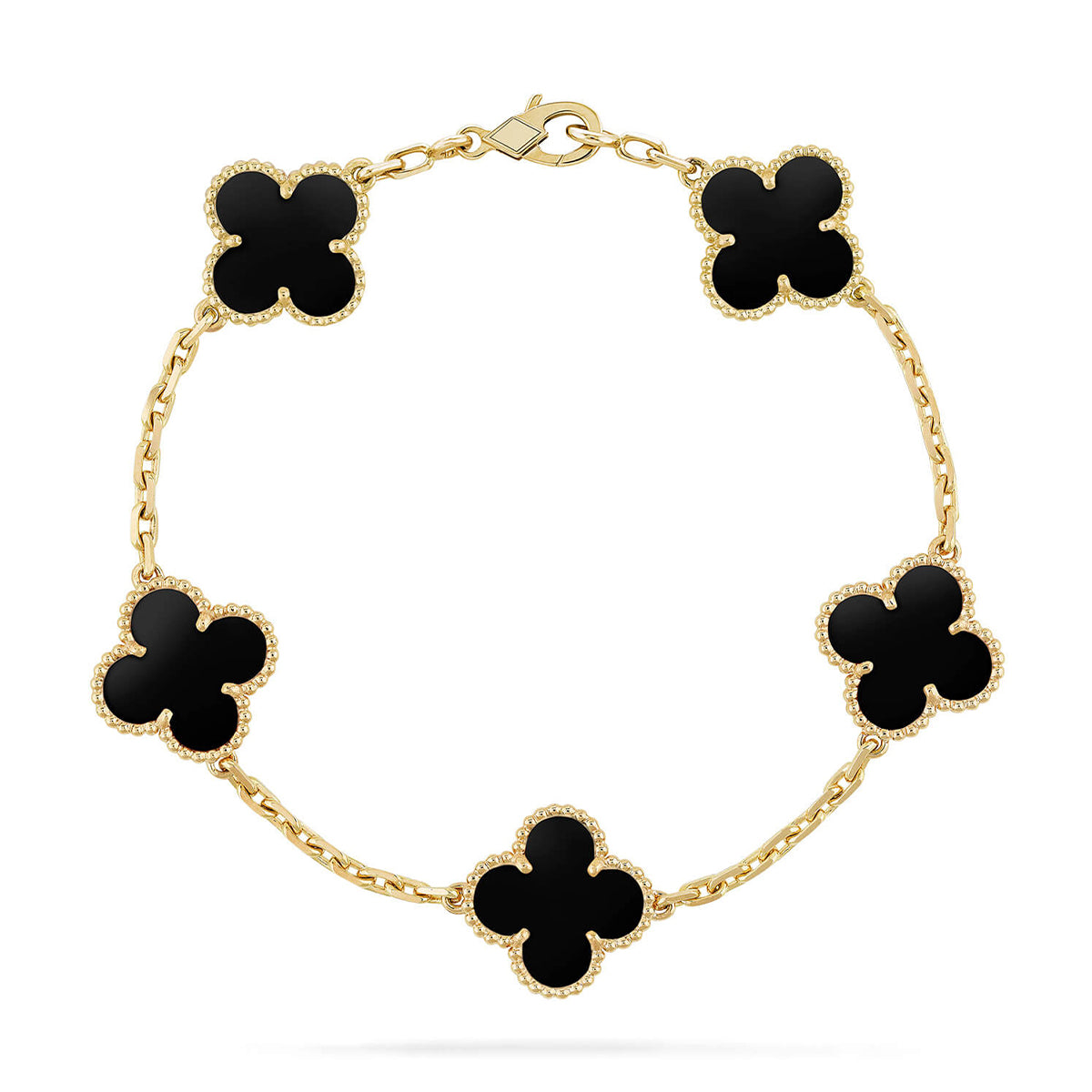 [ELAN LUXE] CLOVER 5 MOTIF ONYXS BRACELET COLLECTION